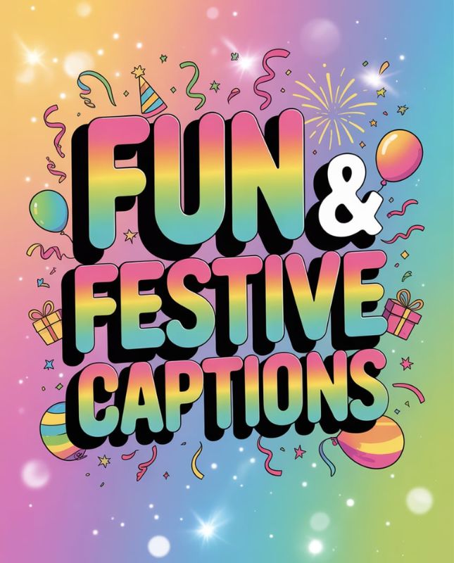🎉 Fun & Festive Captions