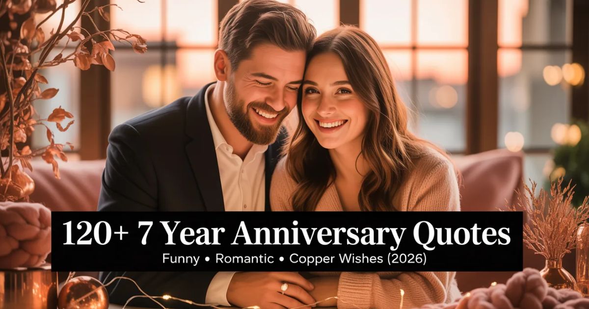 120+ 7 Year Anniversary Quotes: Funny, Romantic & Copper Wishes (2026)