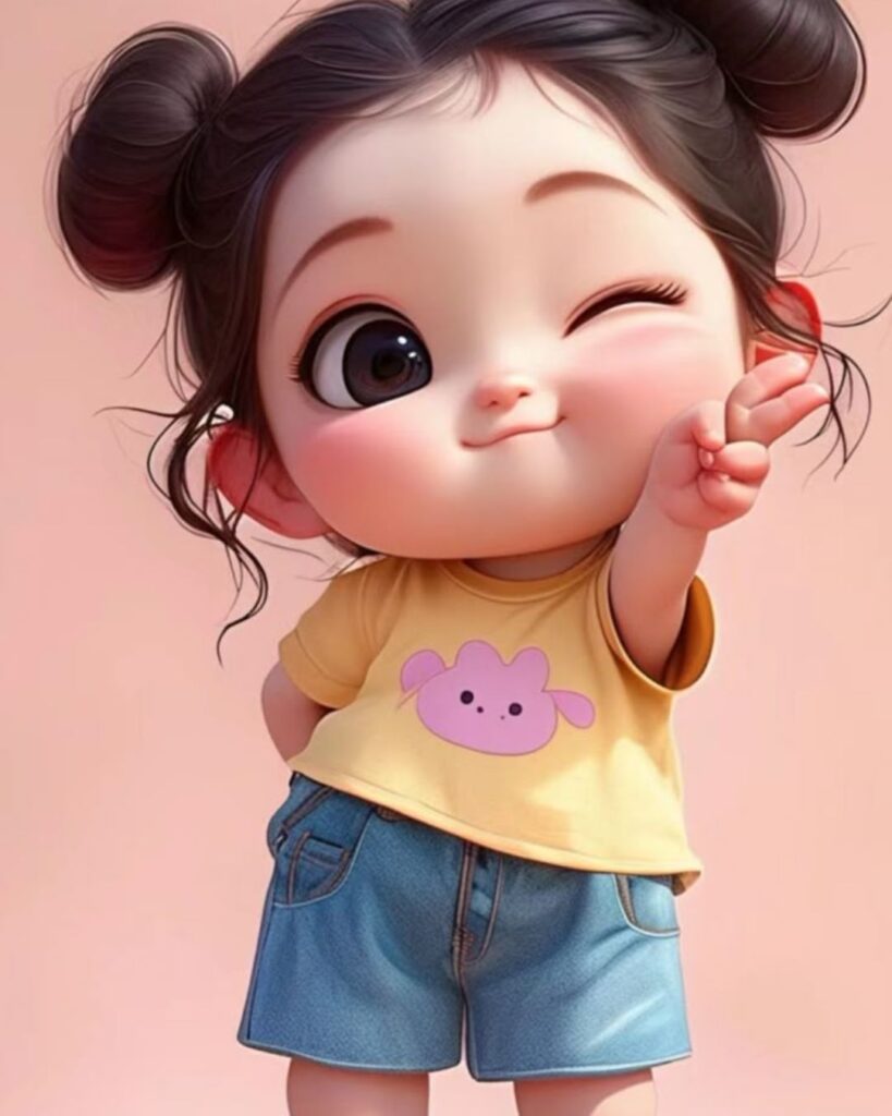 Cute cartoon girl dp