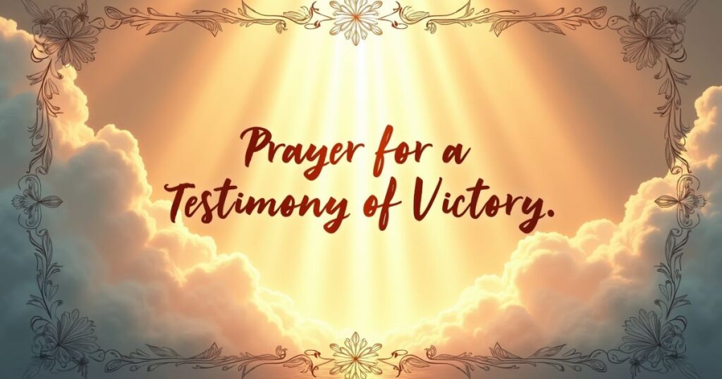 Prayer for a Testimony of Victory